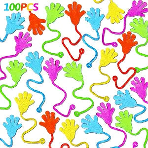 Bulk 100-Pack Sticky Hands Party Favors Set