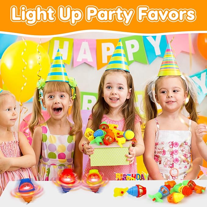 Light Up Spinning Tops 24PCS Glow