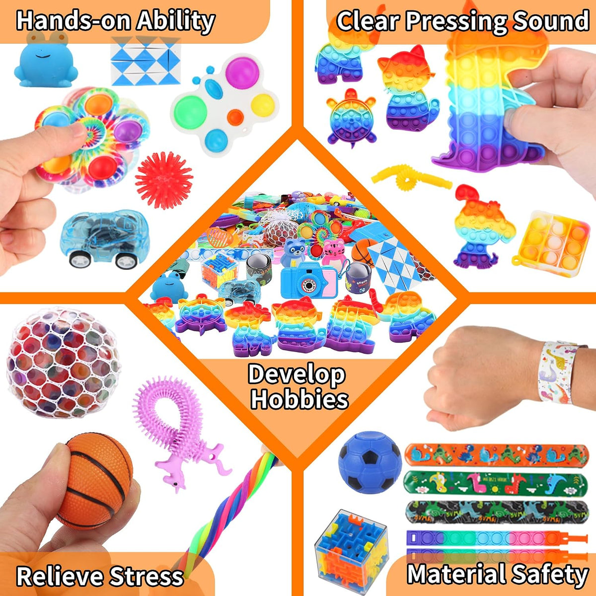 Massive 1000-Piece Bulk Fidget Toys Party Favors