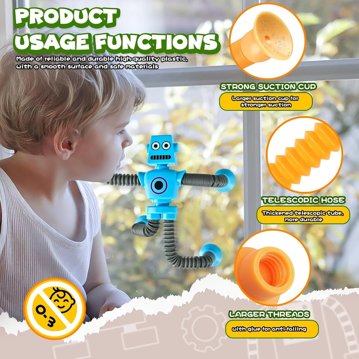 Soothing Sensory Fidget Toys 8-Piece Suction Cup