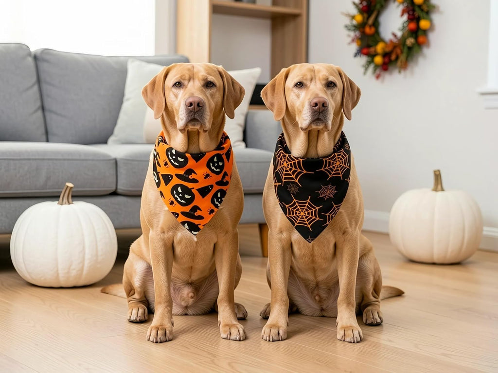 Halloween Dog Bandanas 2-Pack Reversible