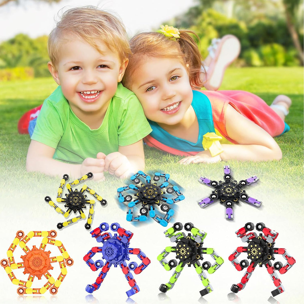 Transformable Fidget Spinner 9-Pack Sensory