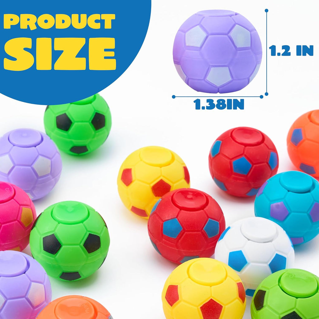 Athletic 36-Pack Soccer Fidget Spinners Party Favors