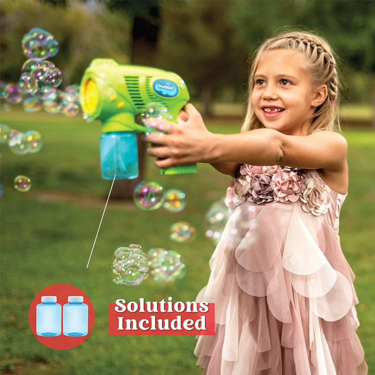 Joyful Bubble Gun for Kids Automatic Bubble Machine