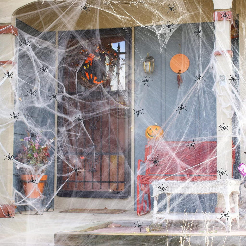 Massive 800 Sq Ft Halloween Spider Web Decoration