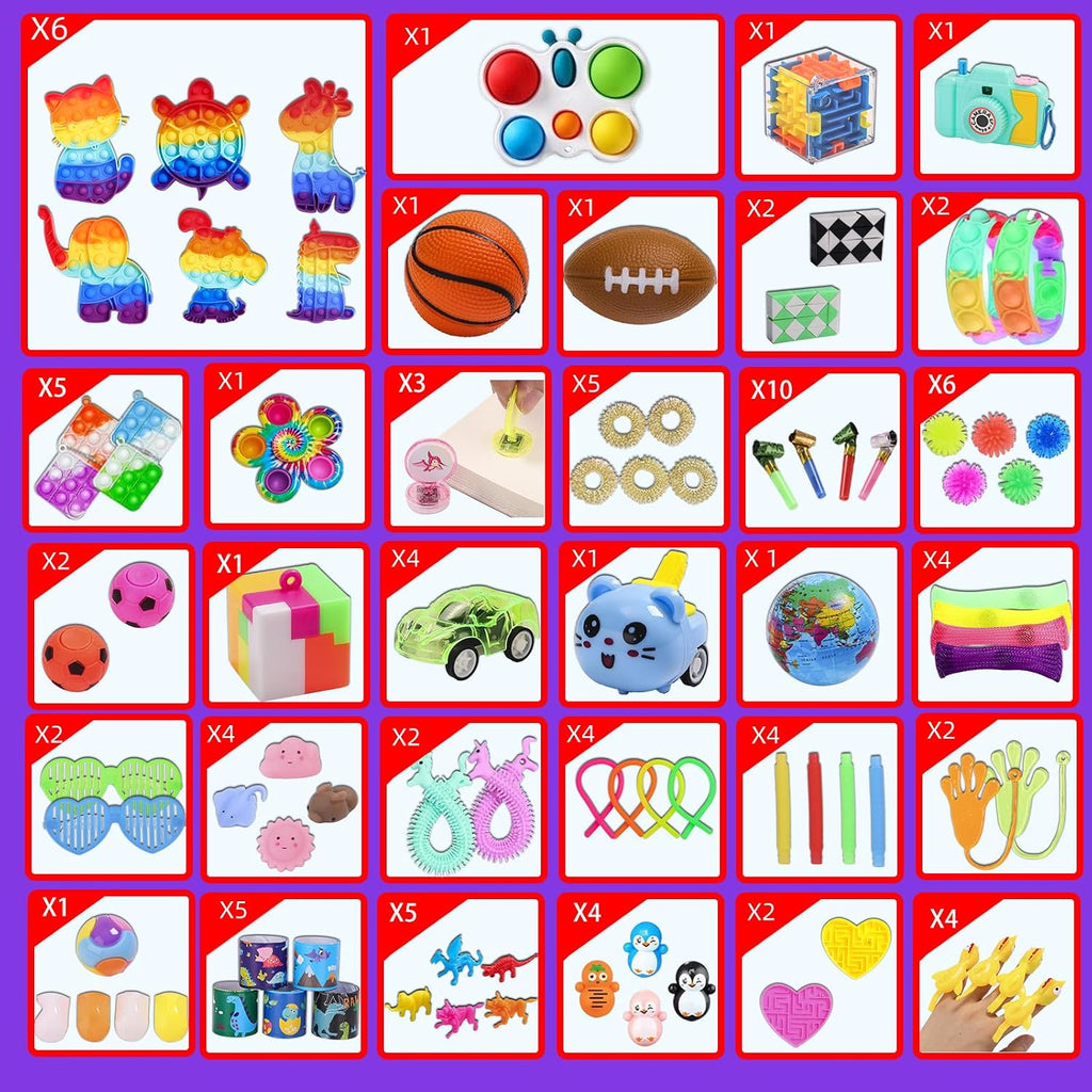 Massive 1000-Piece Bulk Fidget Toys Party Favors