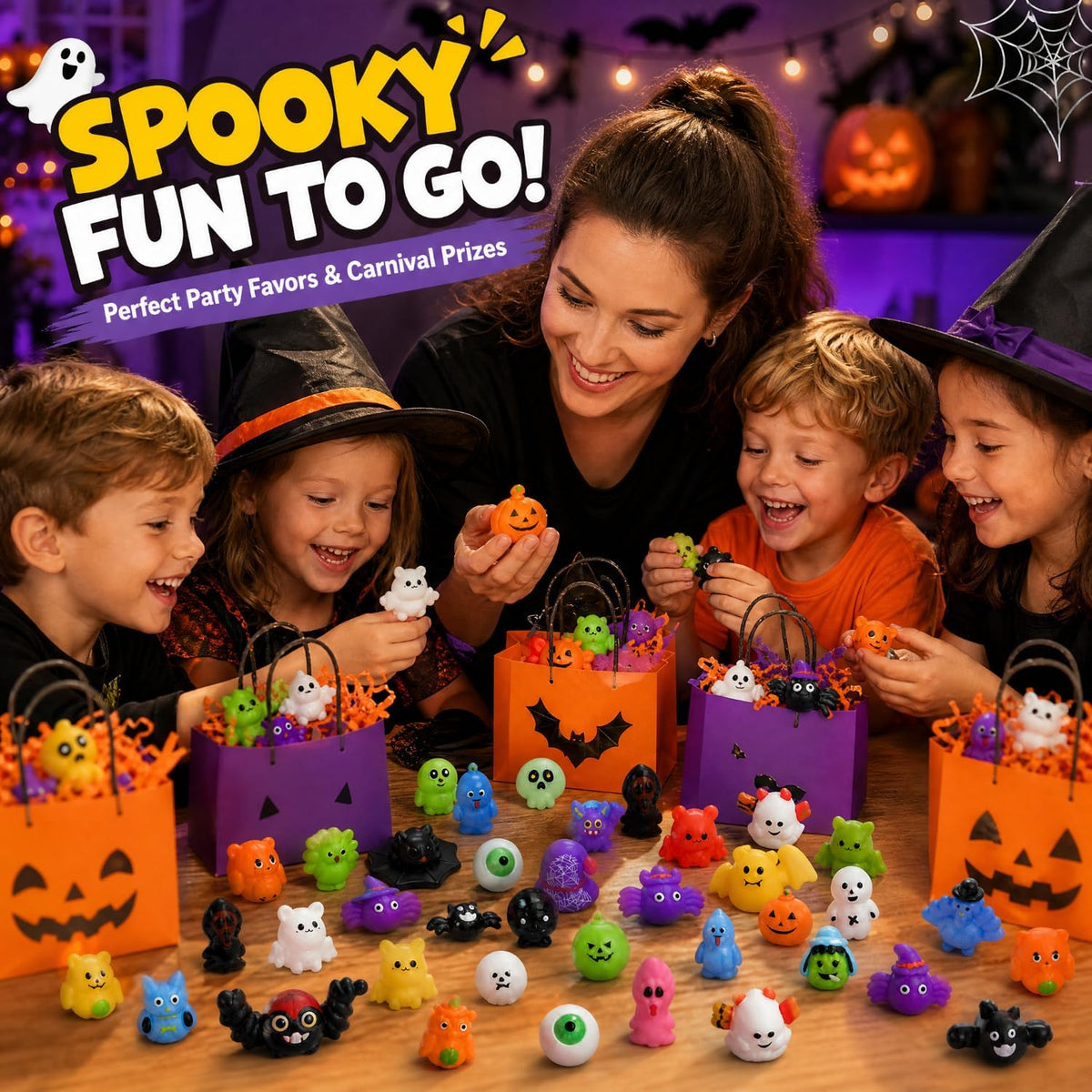 Festive Halloween Mochi Squishy Toys Party Favors