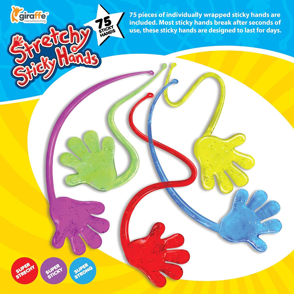 Sticky 75-Piece Sticky Hands Toys Kids Party Favors