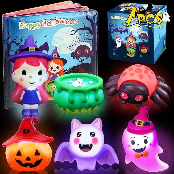 Glowing Floating Bath Toys LED Lights 7-Piece