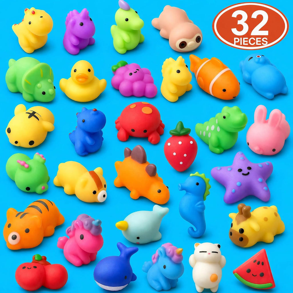 Adorable 32-Pack Mochi Squishy Toys Play Set