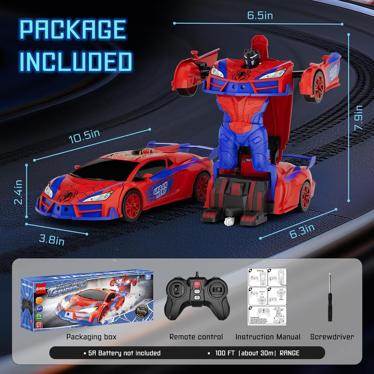 Transforming RC Robot Remote Control Car Kids Toy