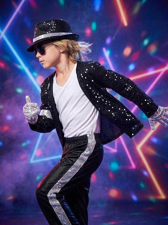 Kids Dance Costume for Boys Sequin Stage