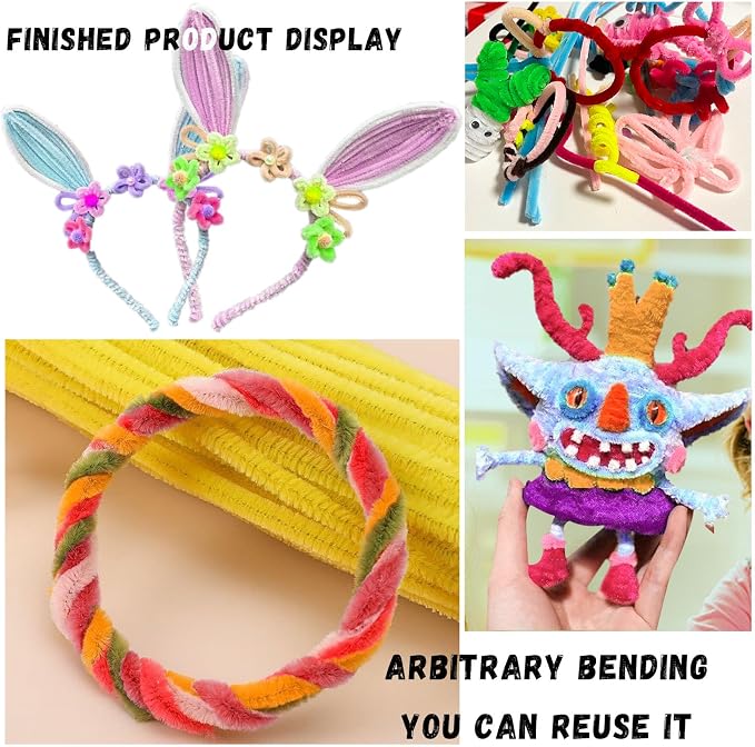 200-Piece Pipe Cleaners Purple Chenille