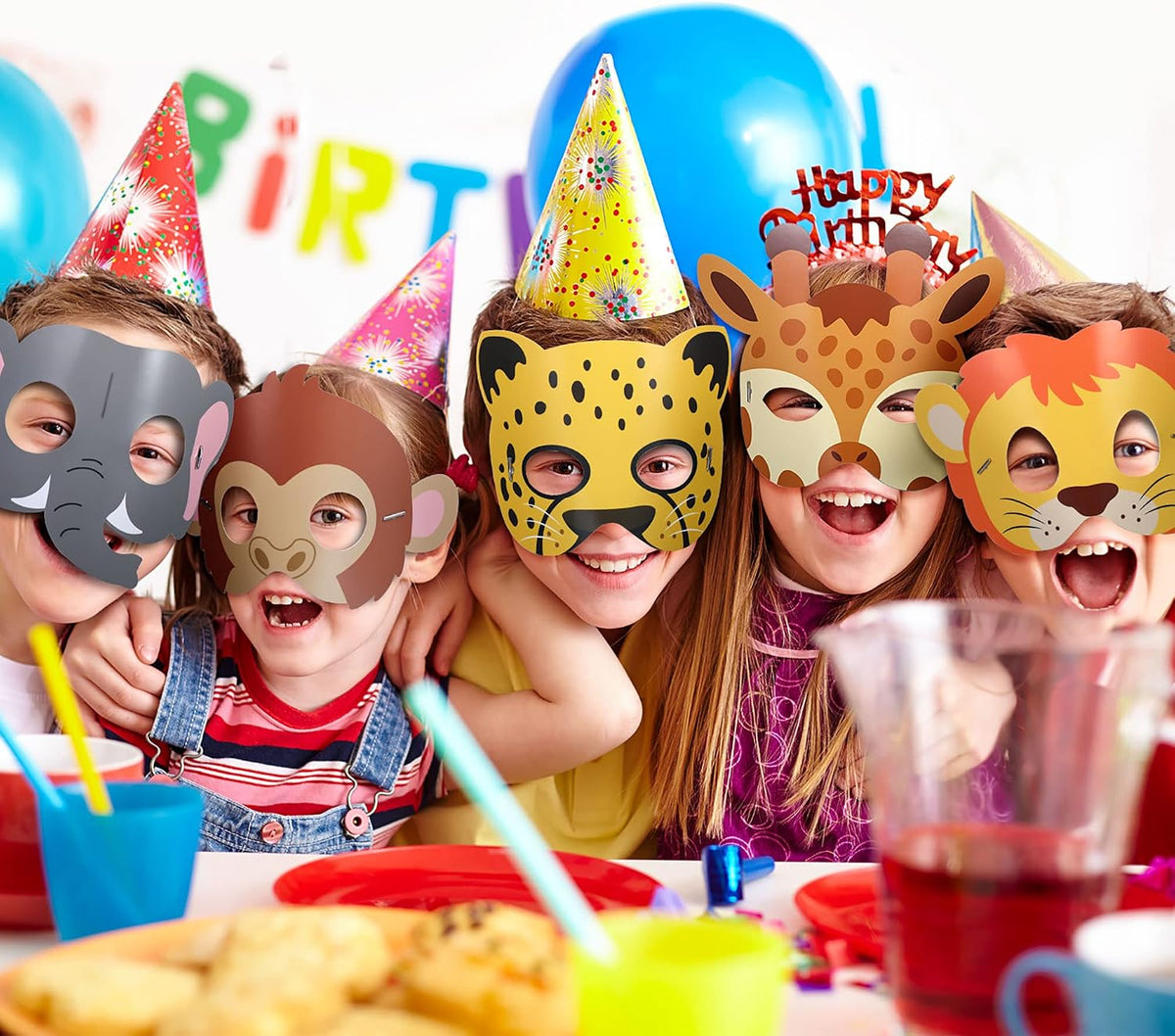 Playful Safari Animal Masks Kids Party Favors