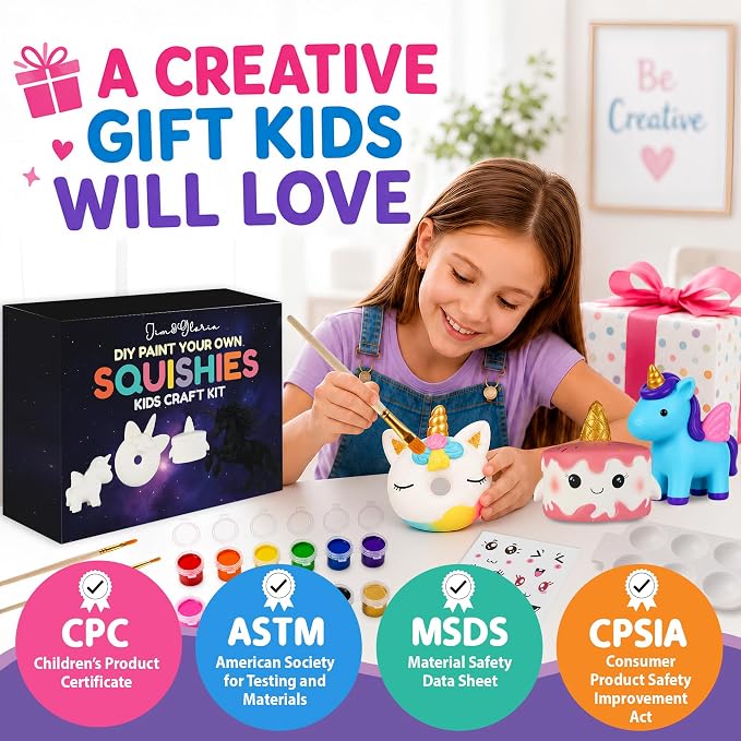 Creative Paint Your Own Squishies DIY Craft Kit