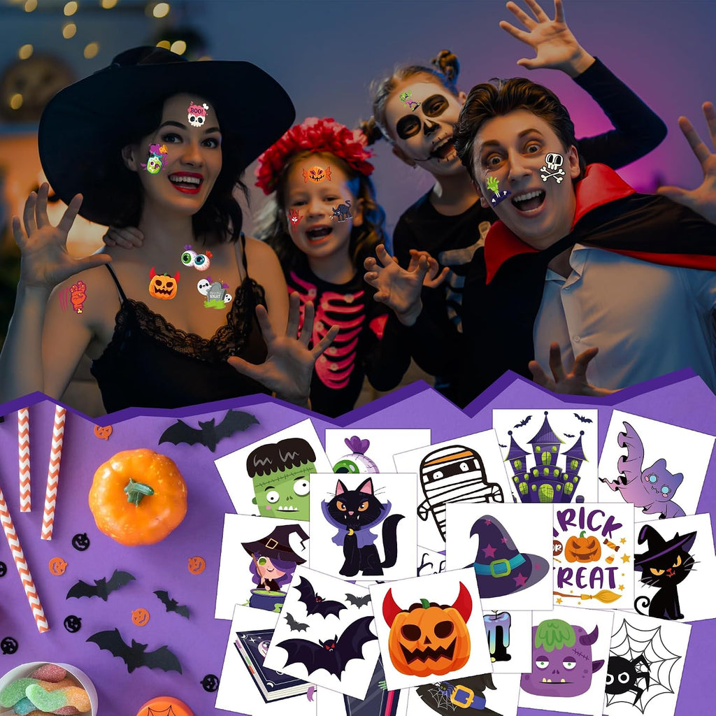 Spooky 150-Piece Halloween Temporary Tattoos Kids