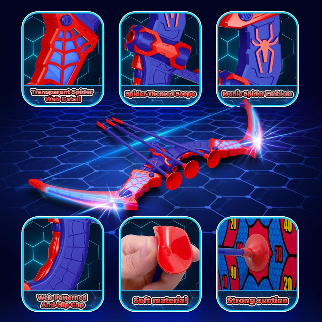 Outdoor Kids Bow and Arrow Set LED Lights Game