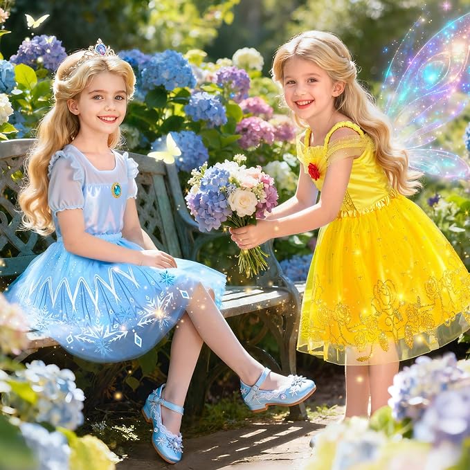 5-Sets Princess Costumes for Girls Dress Up