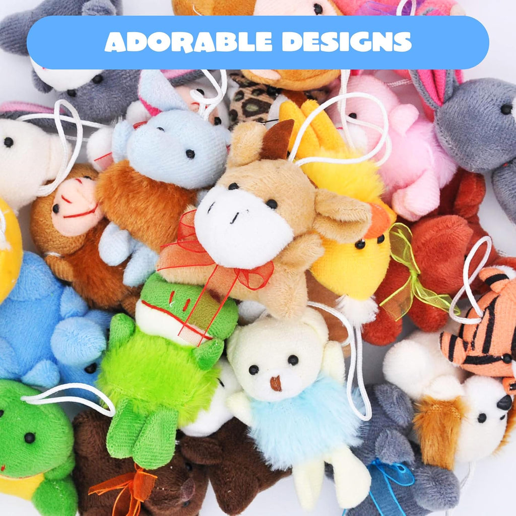 Cuddly 24-Piece Mini Plush Animals Stuffed Toys