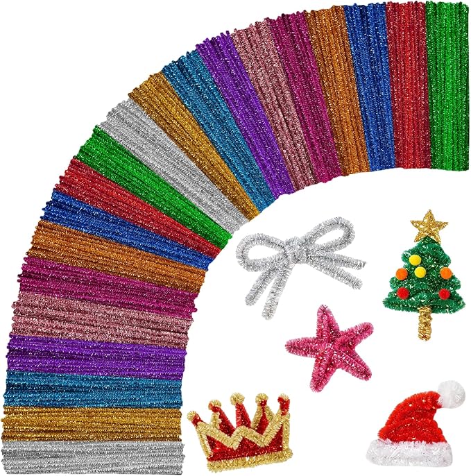 200-Piece Pipe Cleaners Purple Chenille