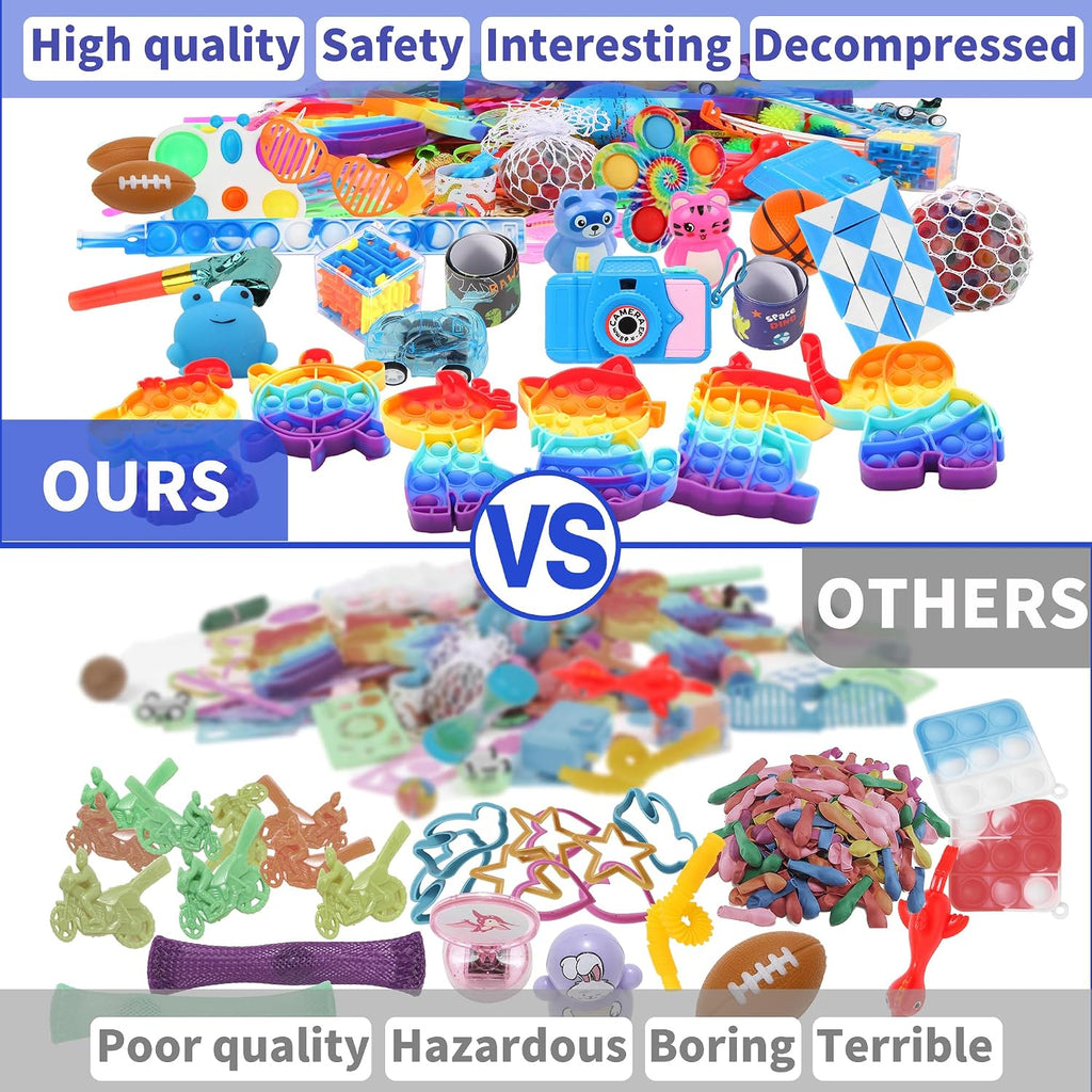 Massive 1000-Piece Bulk Fidget Toys Party Favors