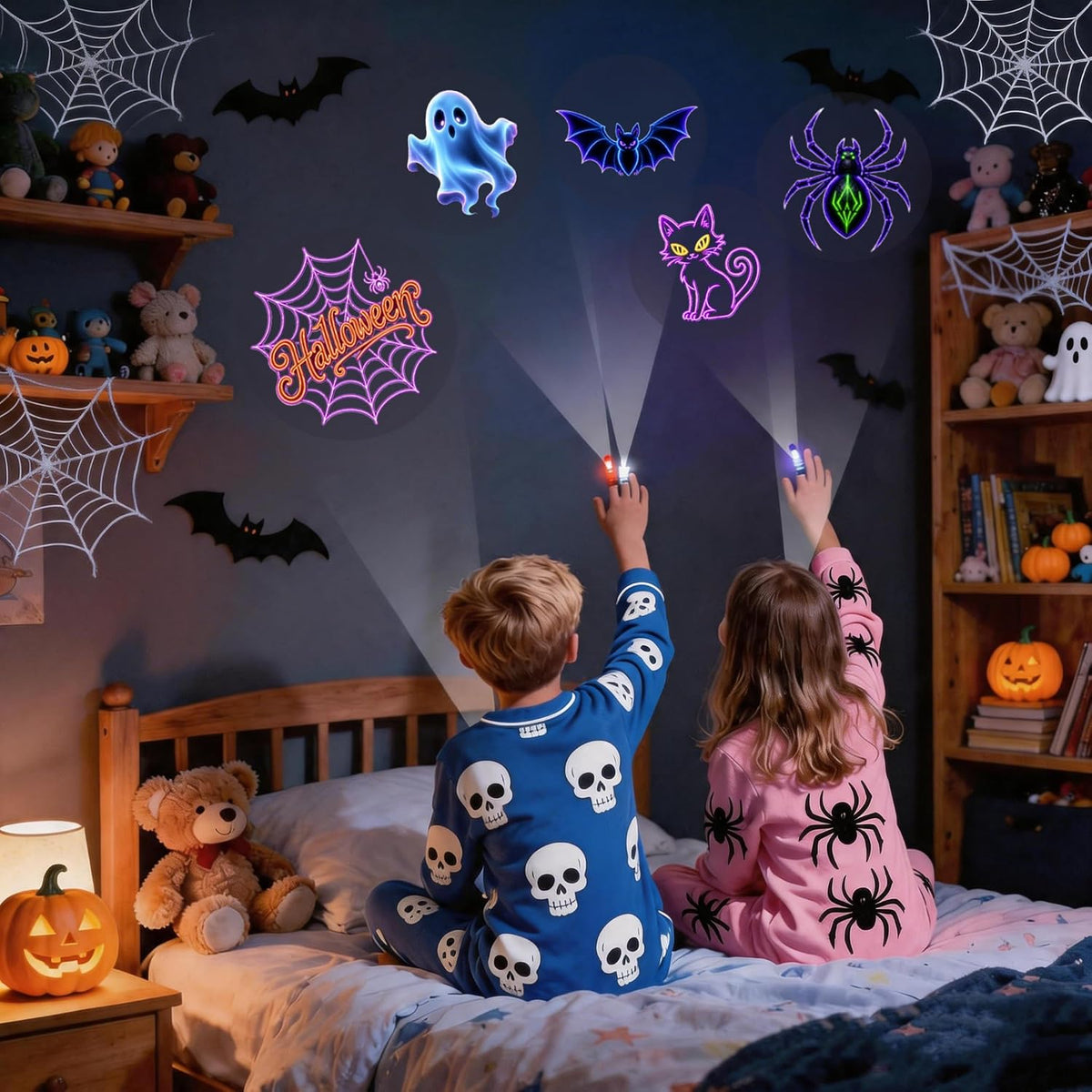 Halloween Finger Lights 48-Piece Party