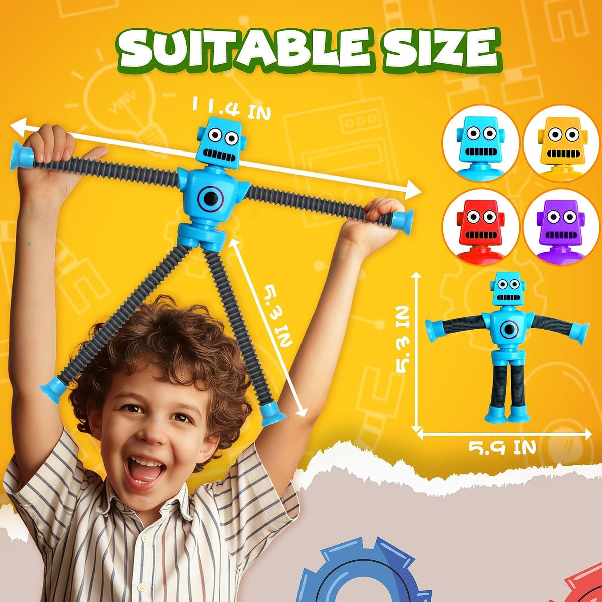 Soothing Sensory Fidget Toys 8-Piece Suction Cup