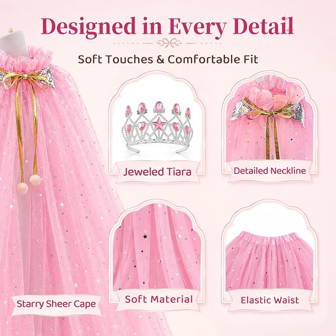 Princess Dress Up Toy for Girls Light Up