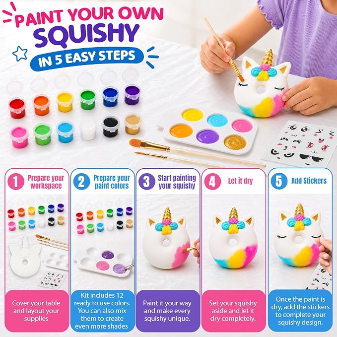 Creative Paint Your Own Squishies DIY Craft Kit