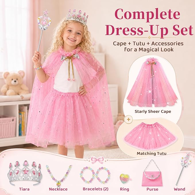 Princess Dress Up Toy for Girls Light Up