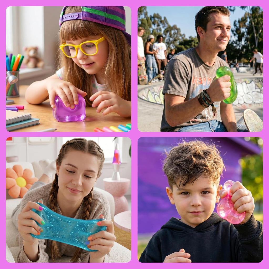 Premium Stress Cube 4-Pack Squishy Fidget Toys