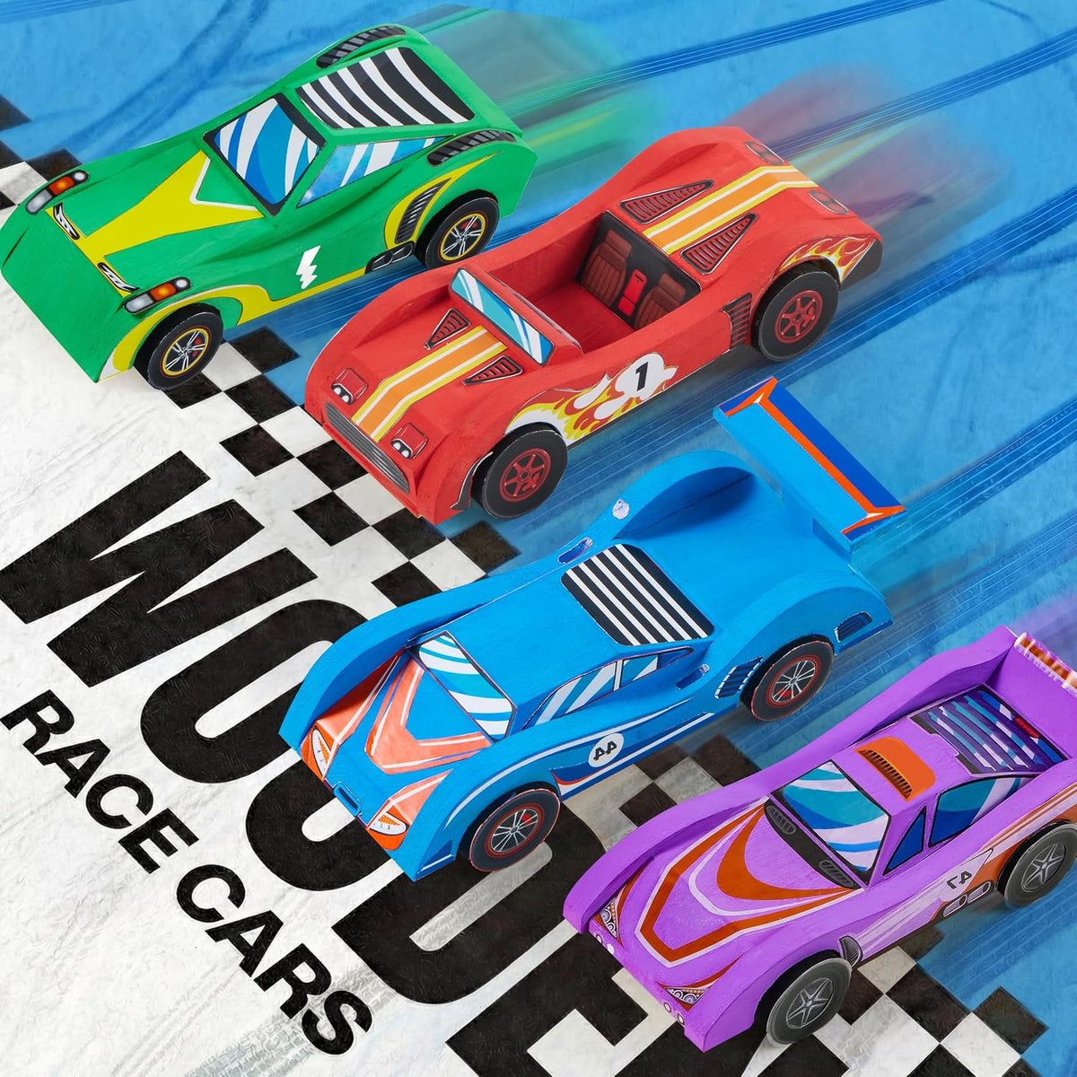 Creative DIY Wooden Monster Truck Toys Build Paint