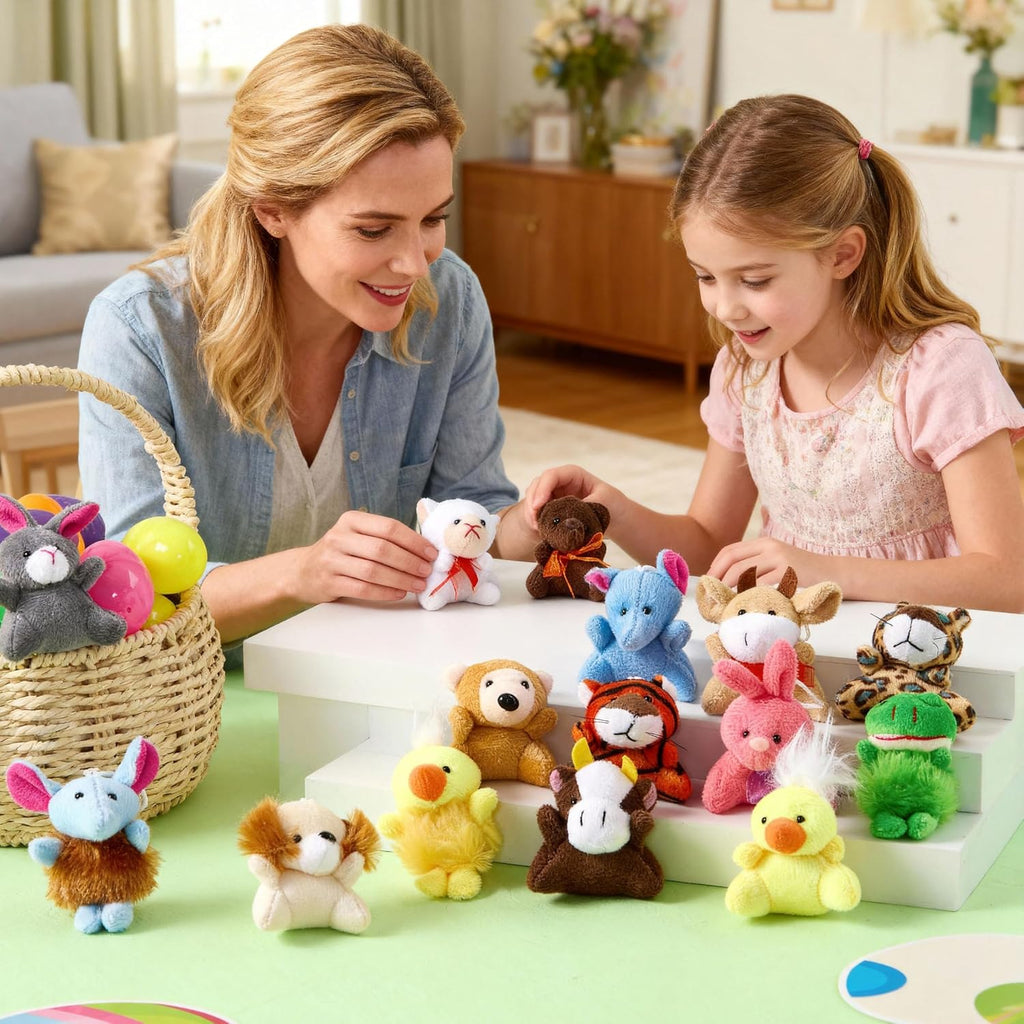 Cuddly 24-Piece Mini Plush Animals Stuffed Toys