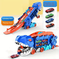 The transport dinosaur truck folds slides 25 inches track turning alloy buggies