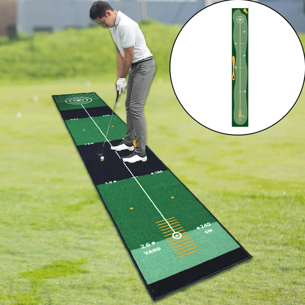 Golf Putting Mat Gift for Golfer Golfing Accessory Lightweight Portable Improve Putting Accuracy Training Aid for Park Lawn Home