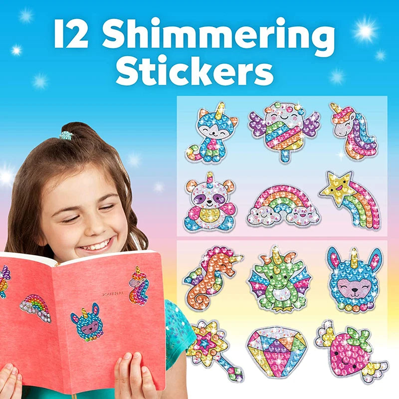 Gem Diamond Painting 12 Pack Sticker Kit Mosaic