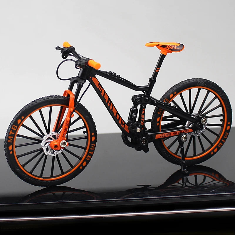 1:10 Mini Alloy Bicycle Diecast Model Finger Mountain Miniature Metal Bike