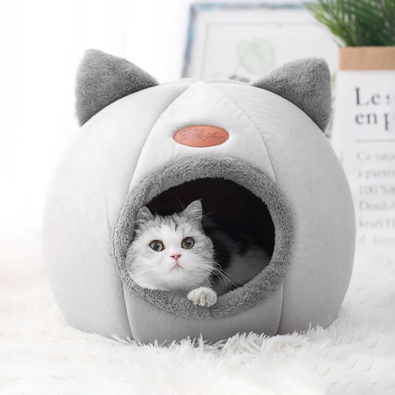 Deep Sleep Comfort Winter Cat Bed Mat Basket Small Dog House Pets Tent