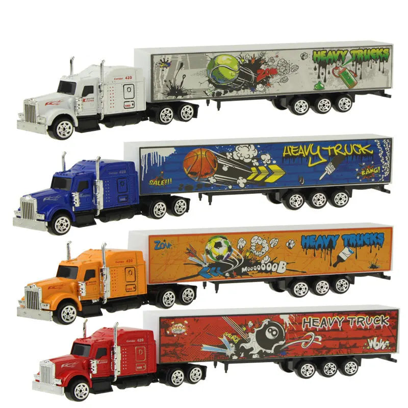 1 Pcs Sliding Alloy Truck Model Diecast Car Toy Container Oil Truck Tank