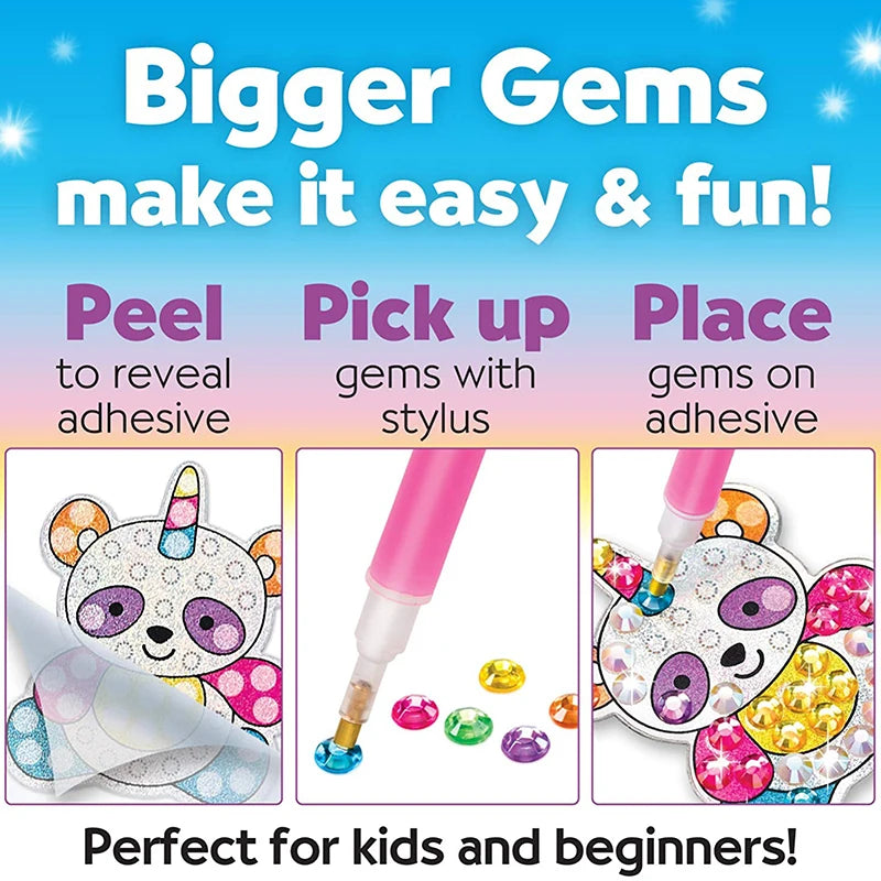Gem Diamond Painting 12 Pack Sticker Kit Mosaic