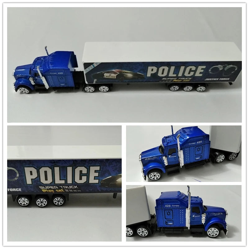 1 Pcs Sliding Alloy Truck Model Diecast Car Toy Container Oil Truck Tank
