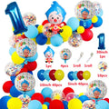 98pcs Set Cartoon Clown Arch Garland Kit Foil Number Balloons Latex Air Globos