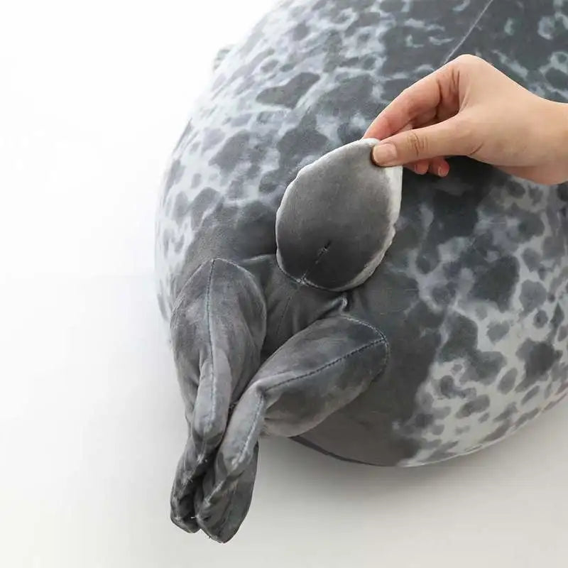 Angry Blob Seal Pillow Chubby Plush Doll Toy