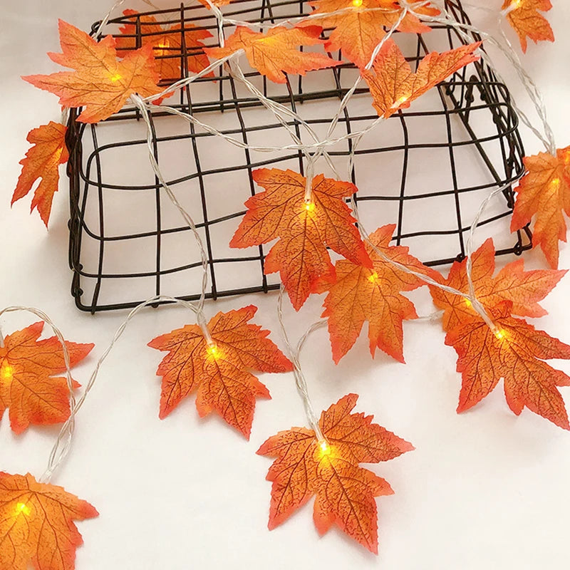 2/3/6M Christmas Decoration Maple Leaf LED Light