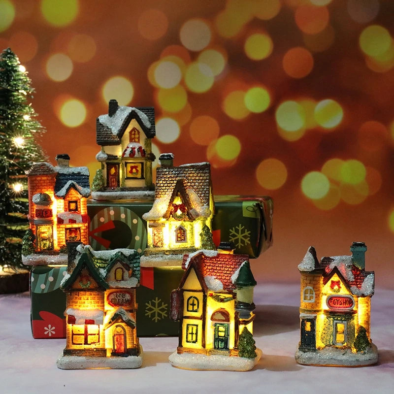 Christmas House Light Decorations Home Ornaments Kids Xmas Gift New Year