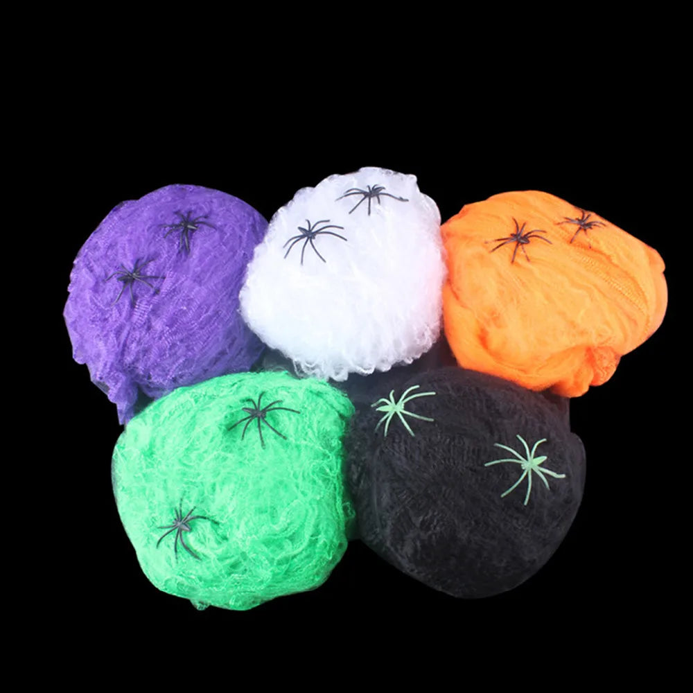 Halloween Scary Stretchy Cobweb Horror Decoration