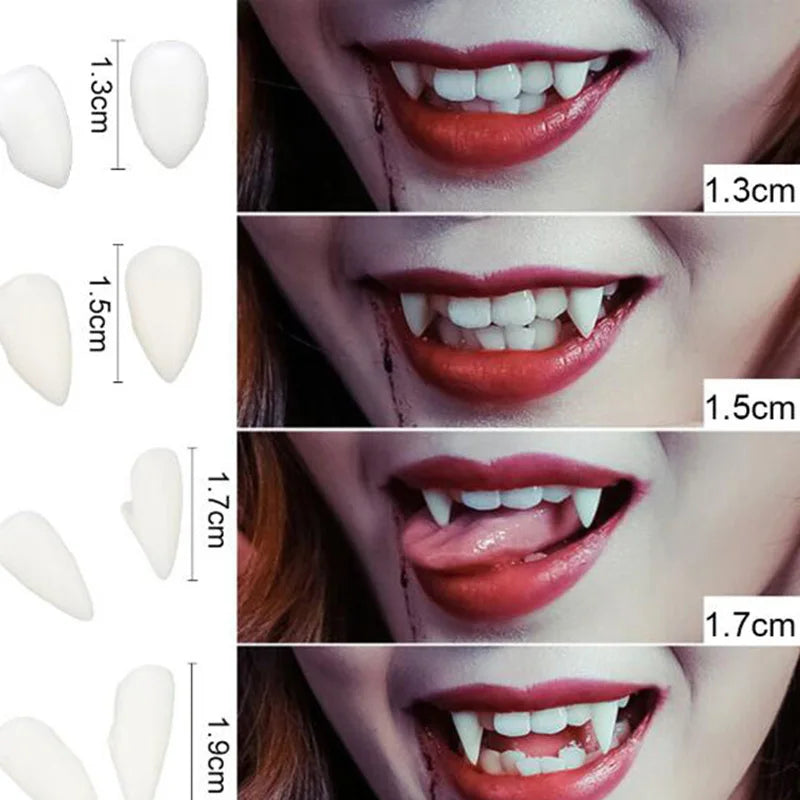 1 Pair Vampire Teeth Fangs Dentures Props Halloween