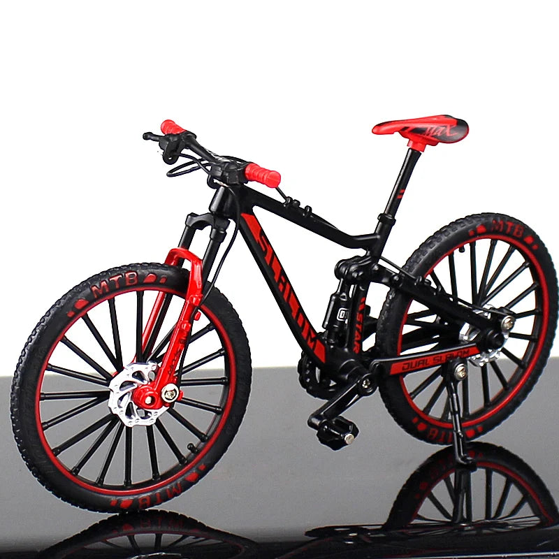 1:10 Mini Alloy Bicycle Diecast Model Finger Mountain Miniature Metal Bike