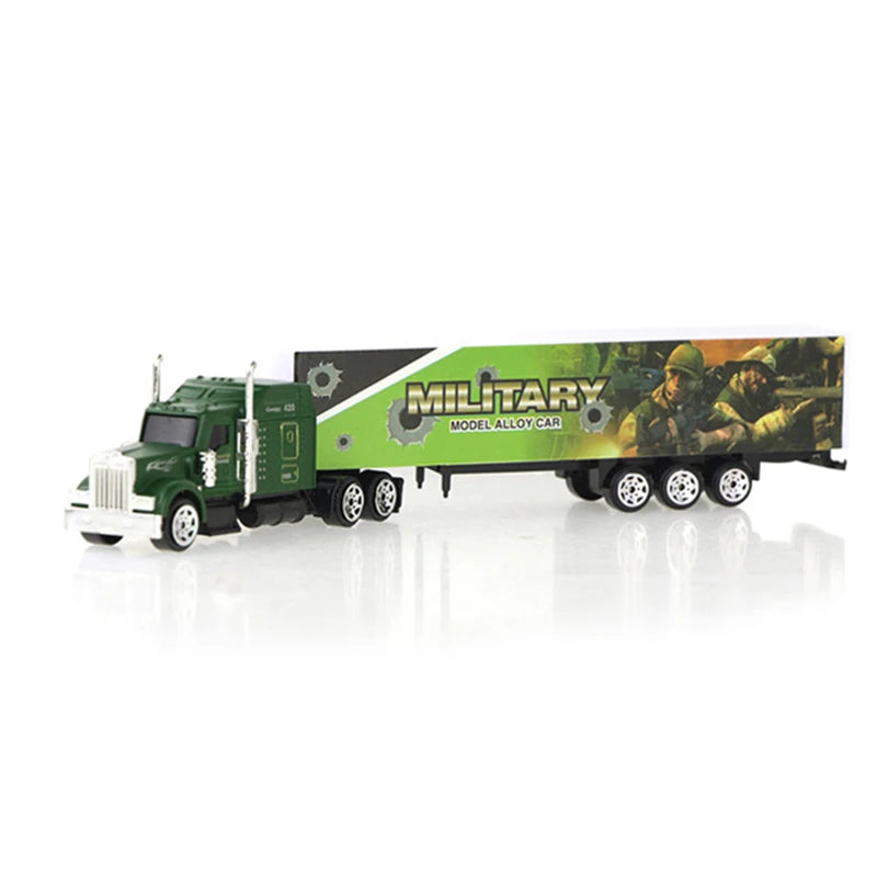 1 Pcs Sliding Alloy Truck Model Diecast Car Toy Container Oil Truck Tank