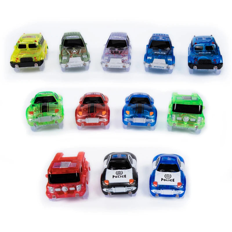 Magical Glowing Race Track Car Toy Vehicle LED Light Electronics Car Tracks